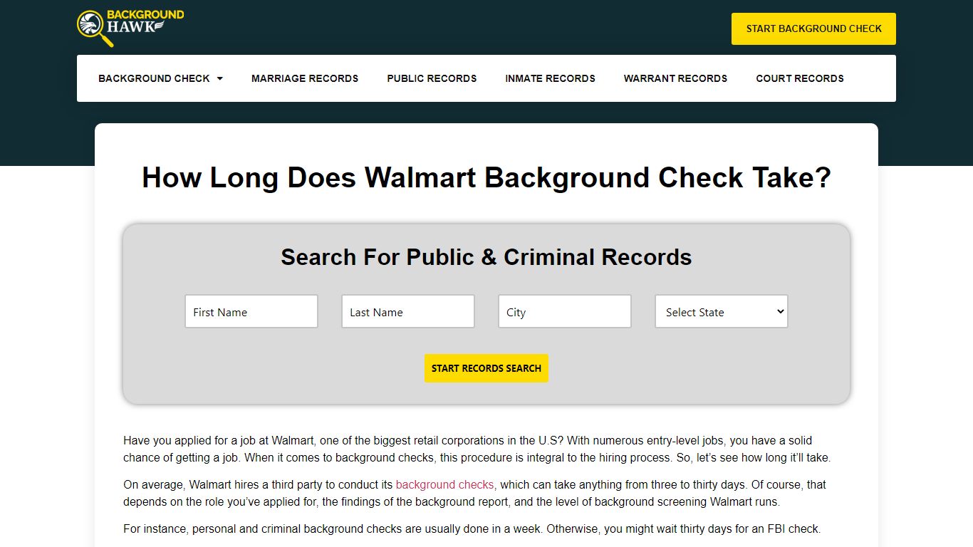 How Long Does Walmart Background Check Take?